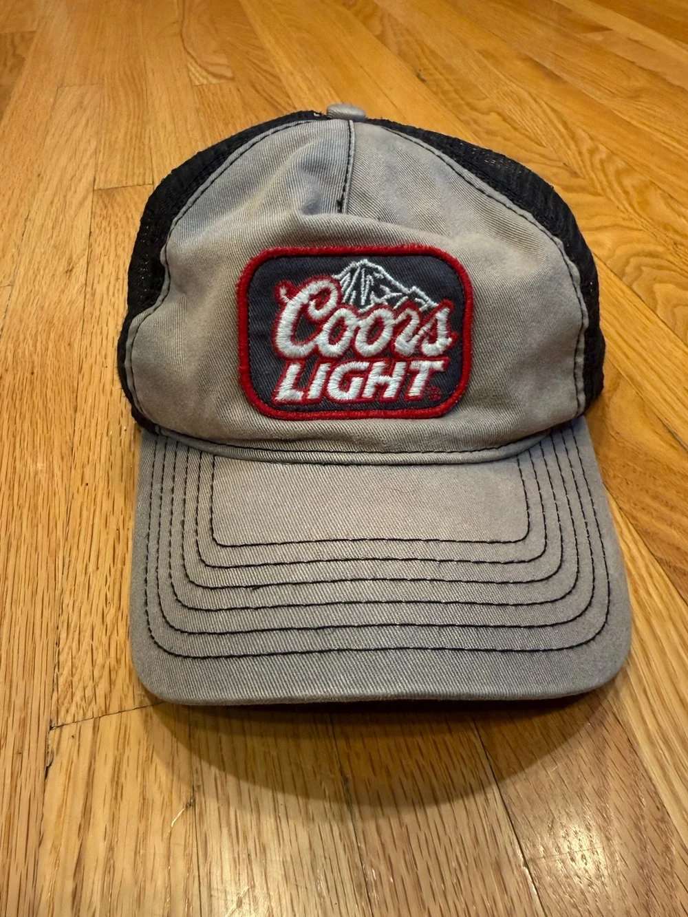 Coors Light Gray and Black Trucker Hat